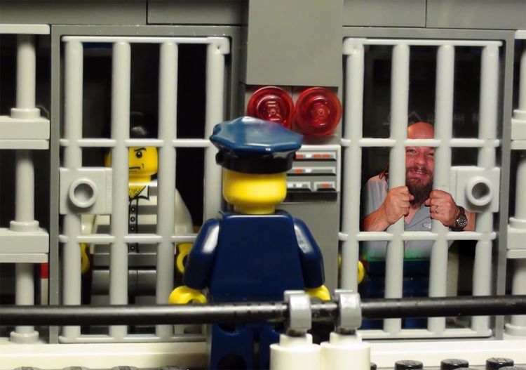 Lego Prison - Jail time wasn't so bad for George.  He smuggled in one of those tools that let you take apart stuck Legos and then spent most of the 18 months hanging out with Barbie.